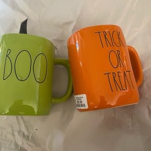 BRAND NEW Rae Dunn Halloween mugs (boo/tot)